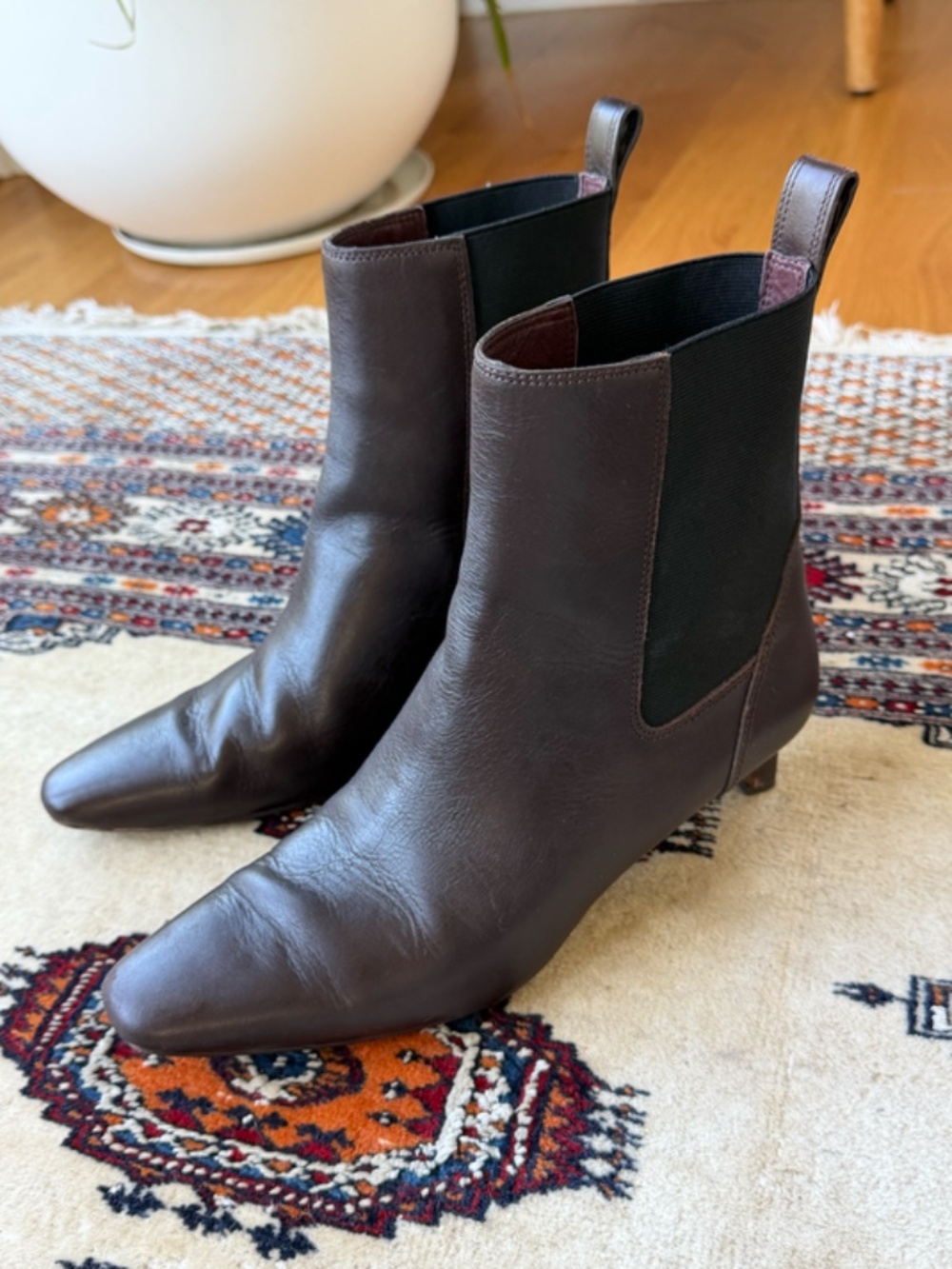 Madewell The Dimes Chelsea Boot in Leather, Brown, Women's 8, EUC